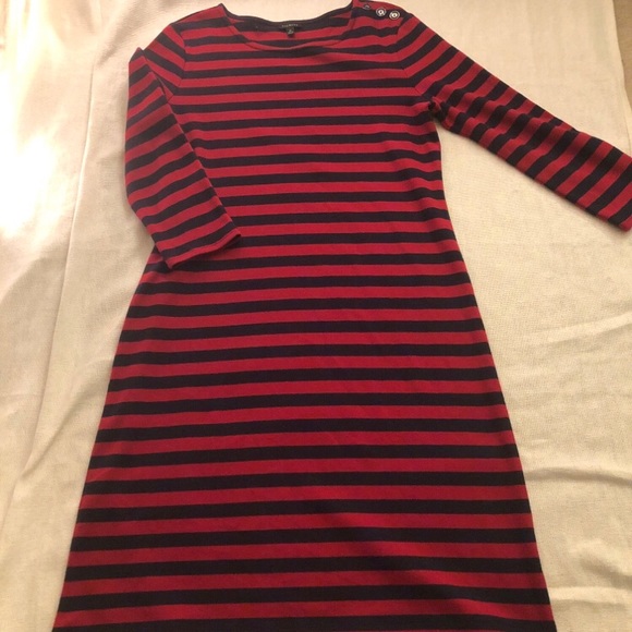 Talbots Dresses & Skirts - {Talbots} Navy/Red Stripe Dress